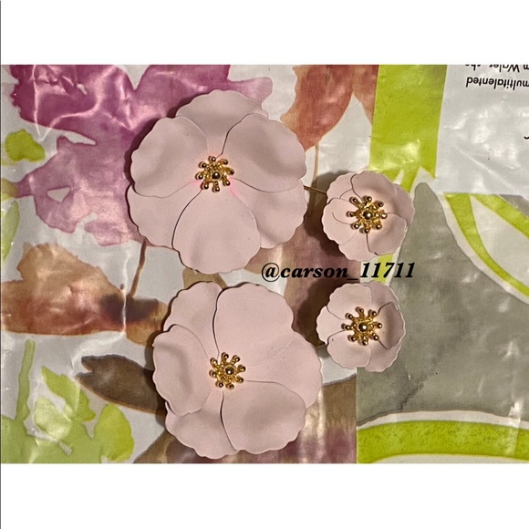 Anthropologie Captiva Floral Front-Back Earrings - Picture 4 of 6